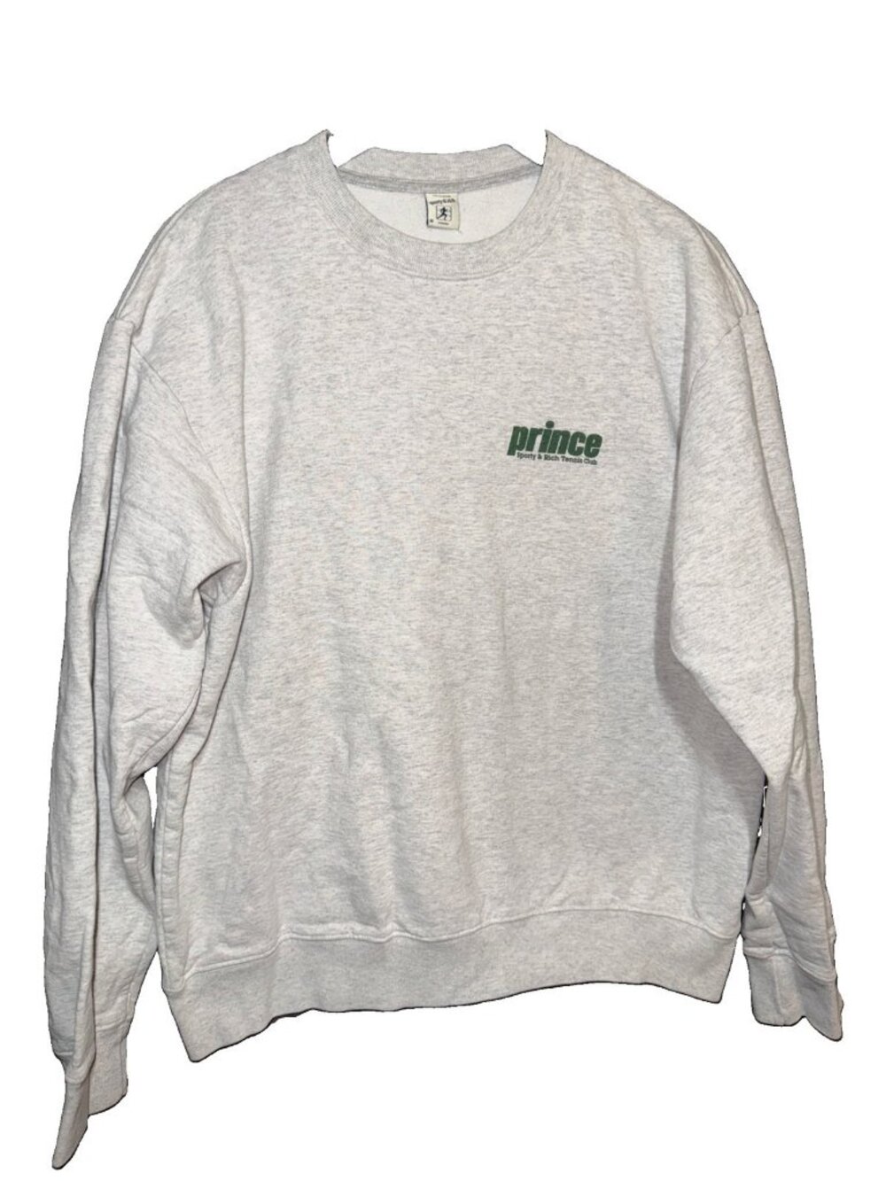 Sporty & Rich x Prince Sweatshirt Fleece Lined Med Tennis Club Crewneck Pullover